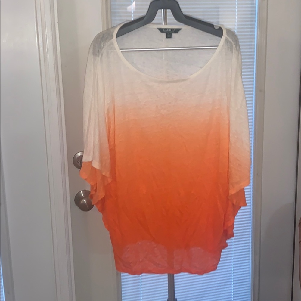 LAUREN by Ralph Lauren Linen Top NWOT